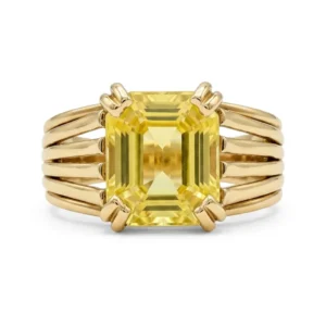 Yellow Citrine Zodiac Ring