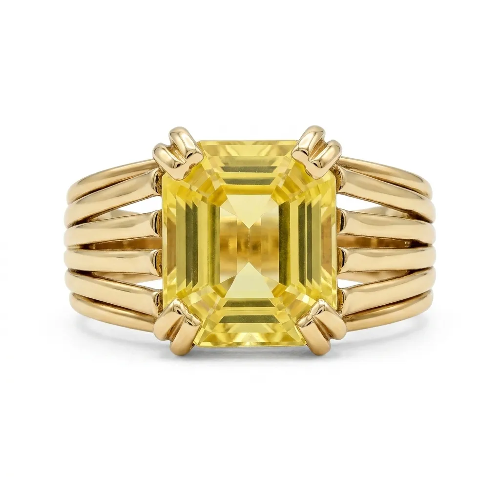 Yellow Citrine Zodiac Ring