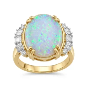 Mystic Opal Halo Ring