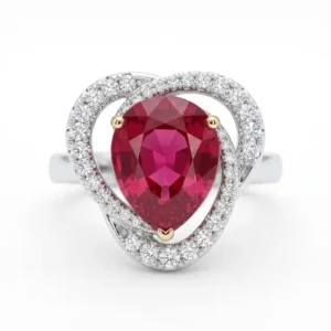 Royal Ruby Halo Ring